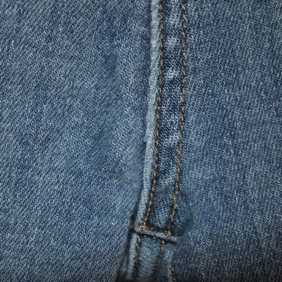 Risen Jeans Womens 11/30 Blue Distressed Frayed Hem High Rise Straight Leg Blue - Picture 9 of 9